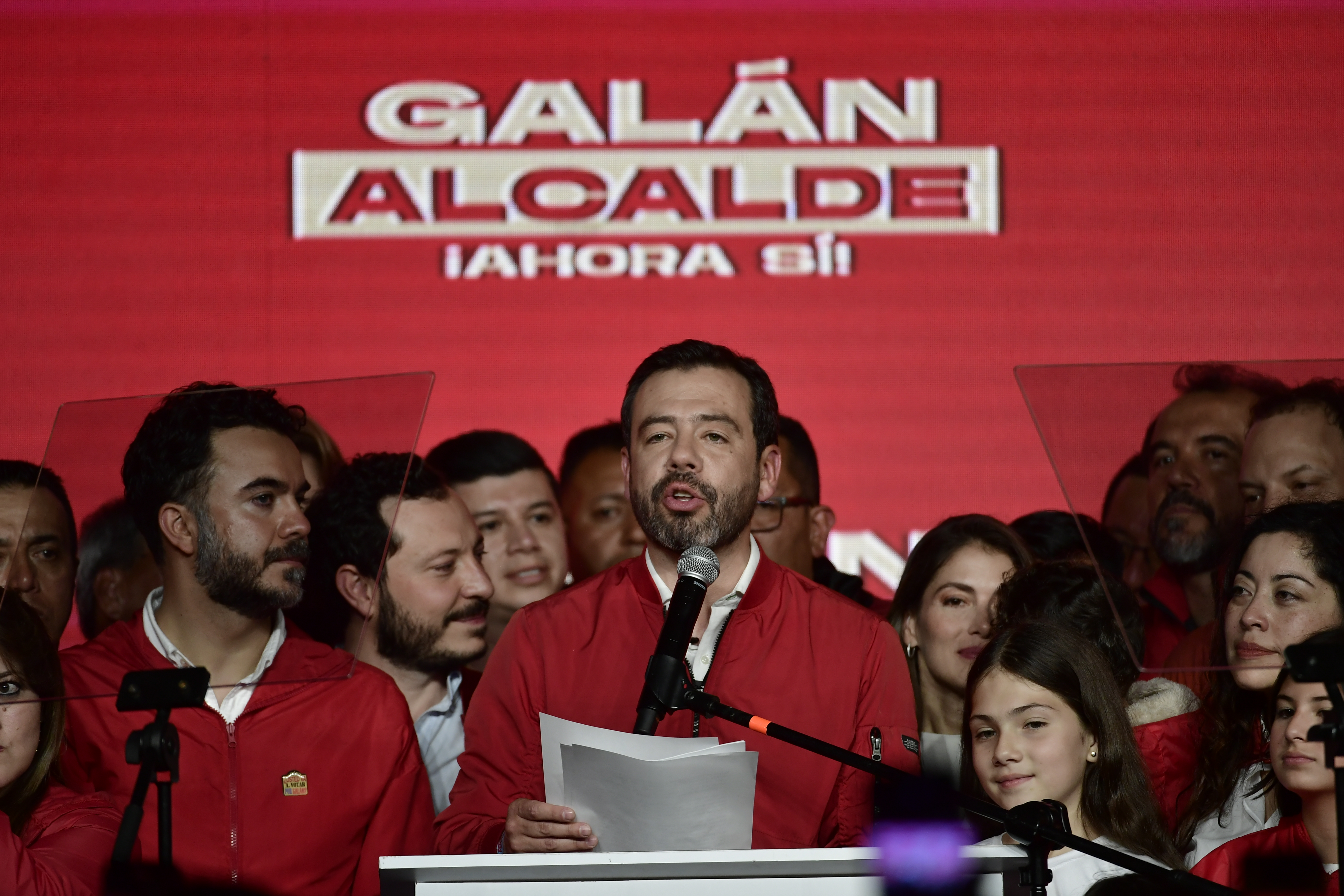 Carlos Fernando Galán, alcalde electo de Bogotá, celebración por su victoria