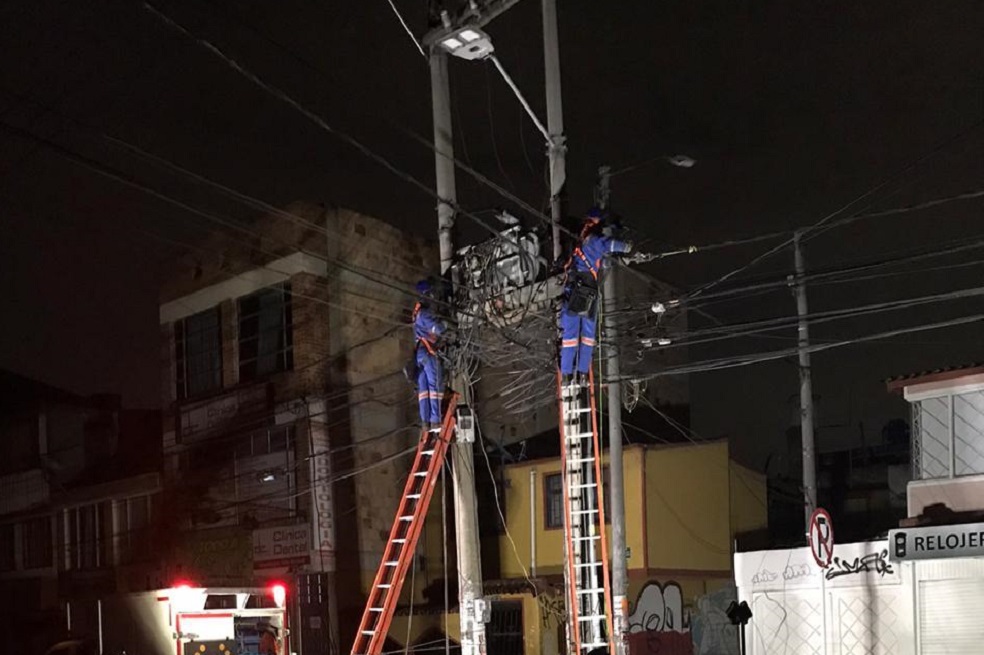 Codensa está realizando obras de mantenimiento nocturno en Bogotá