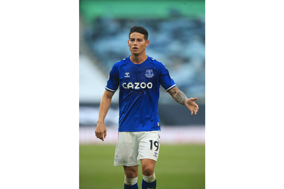 Malas noticias en el Everton: James Rodríguez se lesionó y no jugará contra el Southampton
