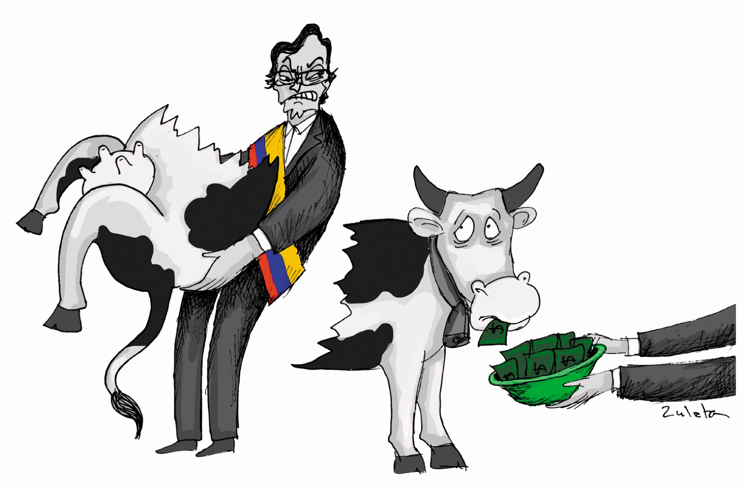 Divididos por la vaca