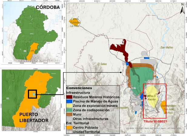 Mapa del proyecto minero El Alacrán, que empezaría su explotación en 2029.