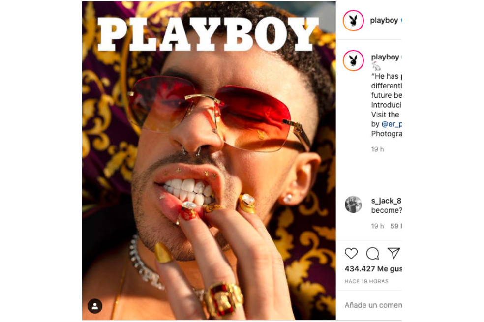 Bad Bunny en la portada de Playboy