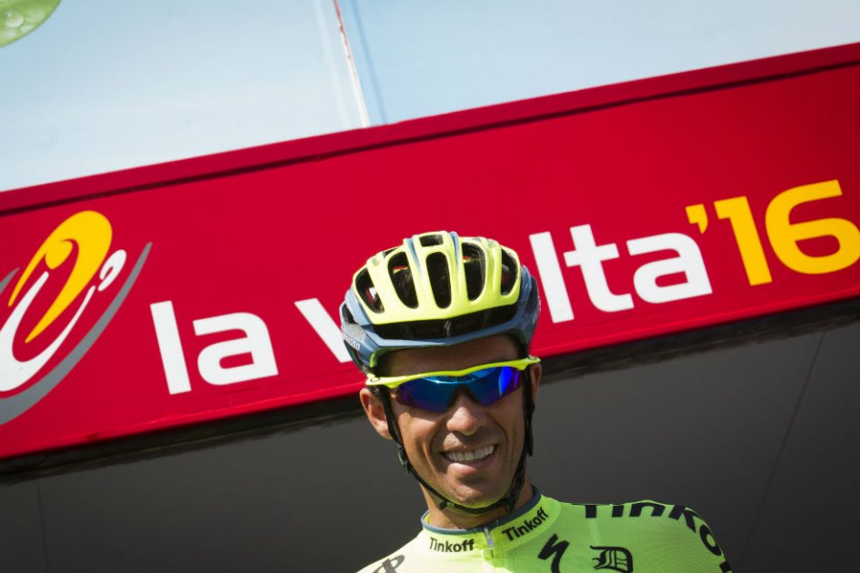 Alberto Contador, líder del Tinkoff. Foto: AFP