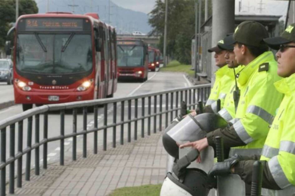 Inician operativos para reforzar la seguridad en el transporte público de Bogotá