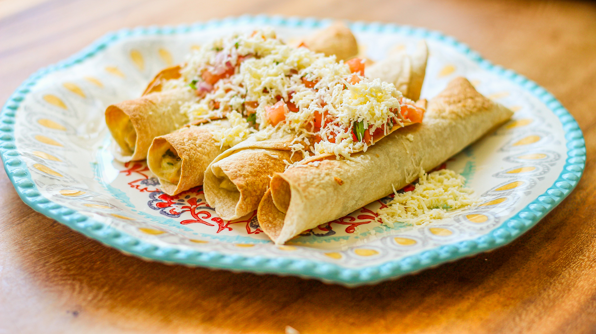 Flautas de pollo