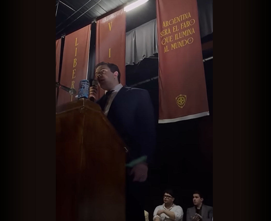 El grupo Fuerzas del cielo se presentó como la "guardia pretoriana" de Javier Milei.