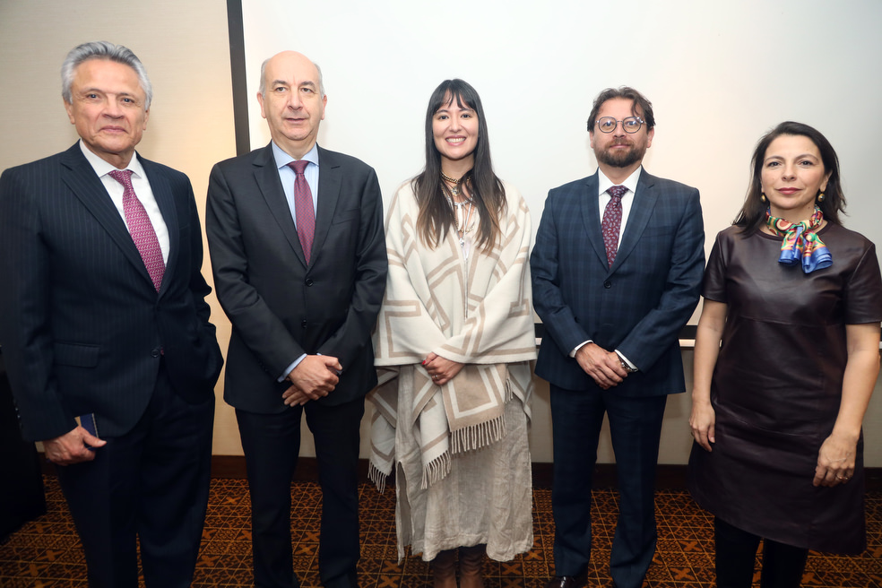 Ramiro Osorio, Frédéric Doré (embajador Francia), Catalina Valencia, Carlos Mauricio Galeano y Yalile Cardona