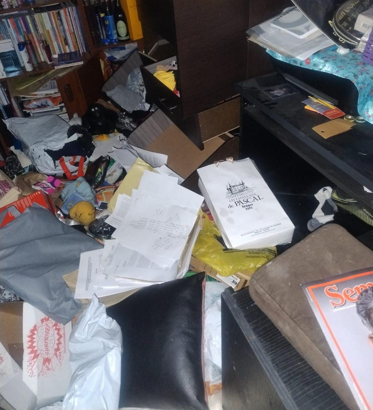 Esta fue una de las fotos reveladas por Angie Rodríguez tras la invasión a la casa de sus padres.