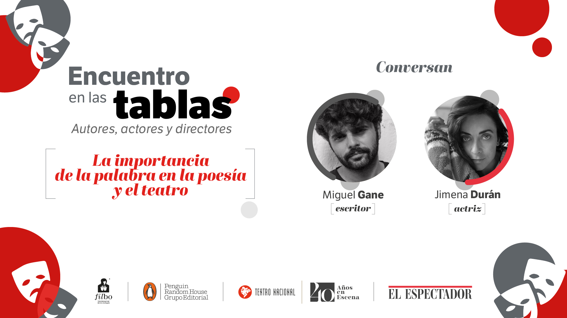 Miguel Gane y Jimena Durán conversan sobre poesía y teatro