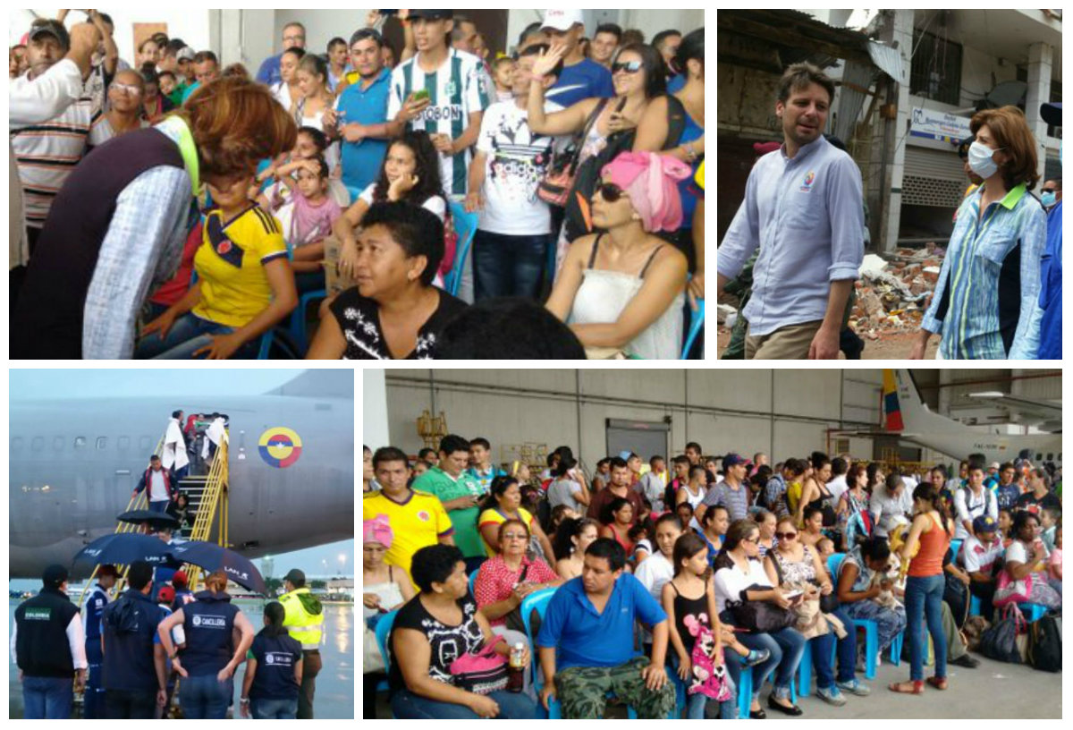 Continuan las repatriaciones de colombianos desde Ecuador
