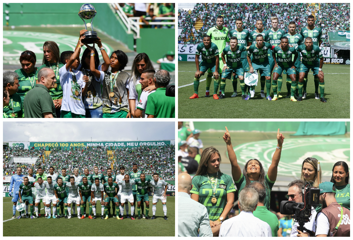 En imágenes, Chapecoense regresó a las canchas y levantó el trofeo de la Sudamericana