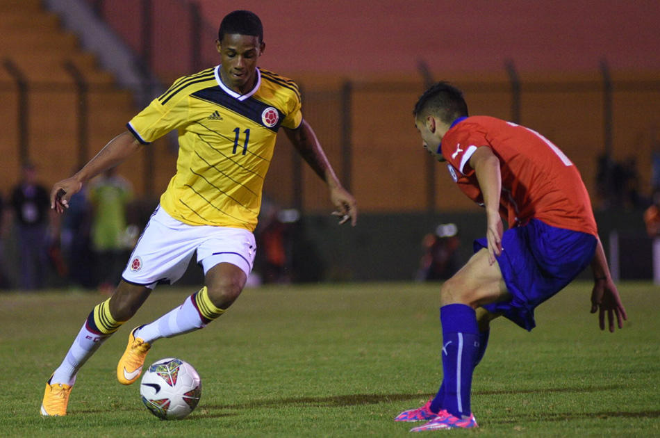 Colombia goleó 3-0 a Chile en el Suramericano Sub 20