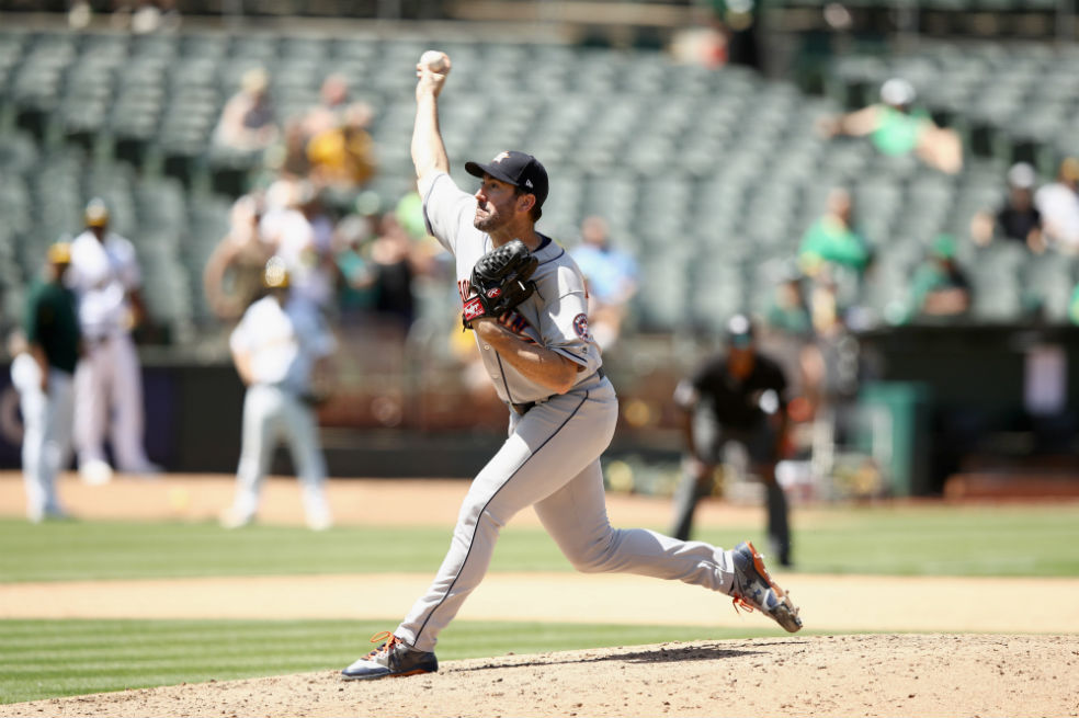 Justin Verlander es el lanzador más próximo a las 200 victorias.  / AFP