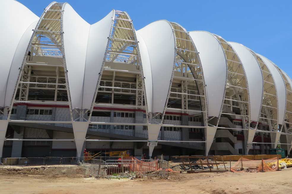 Así son las obras en un estadio del Mundial