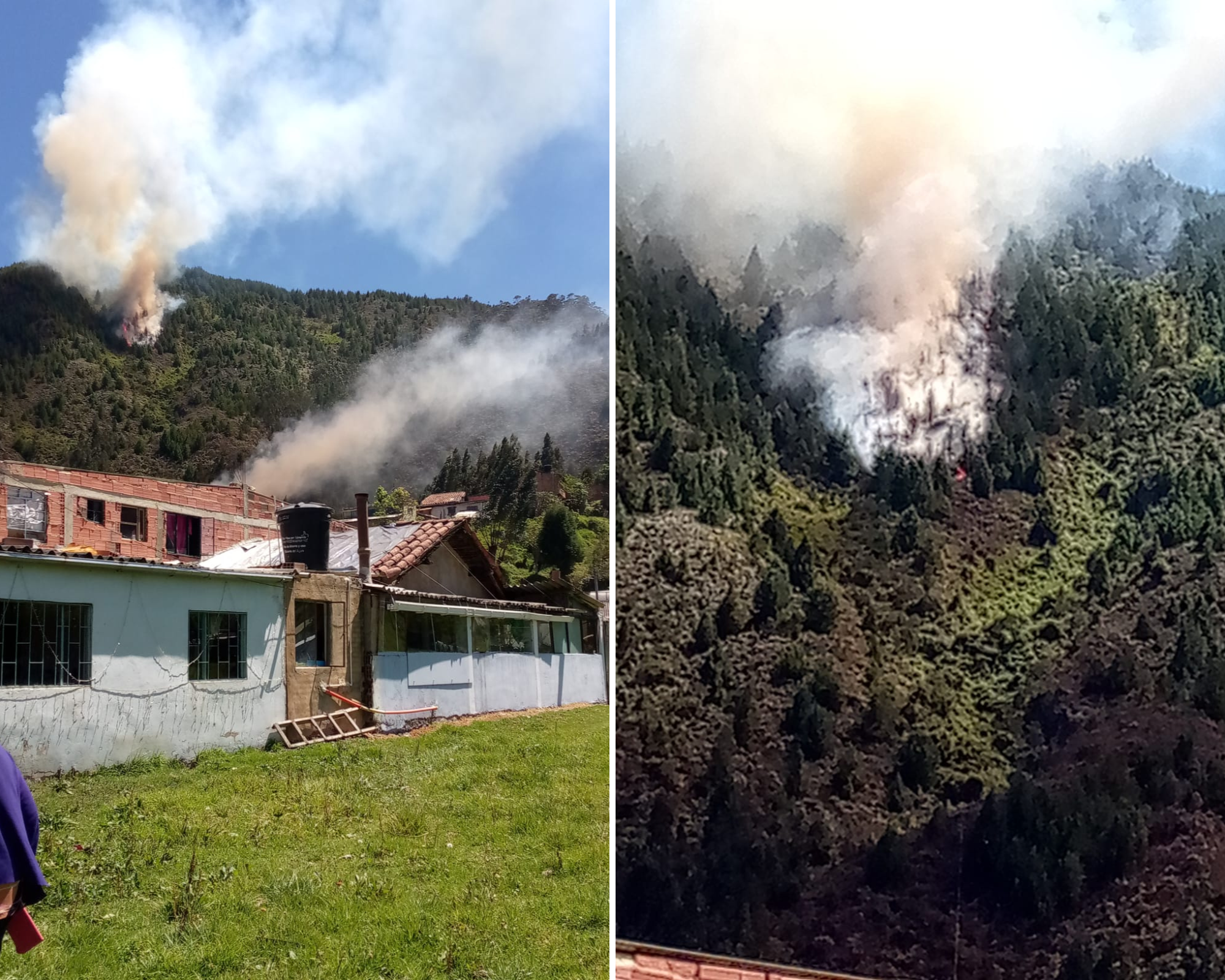 Imágenes del incendio en Nemocón