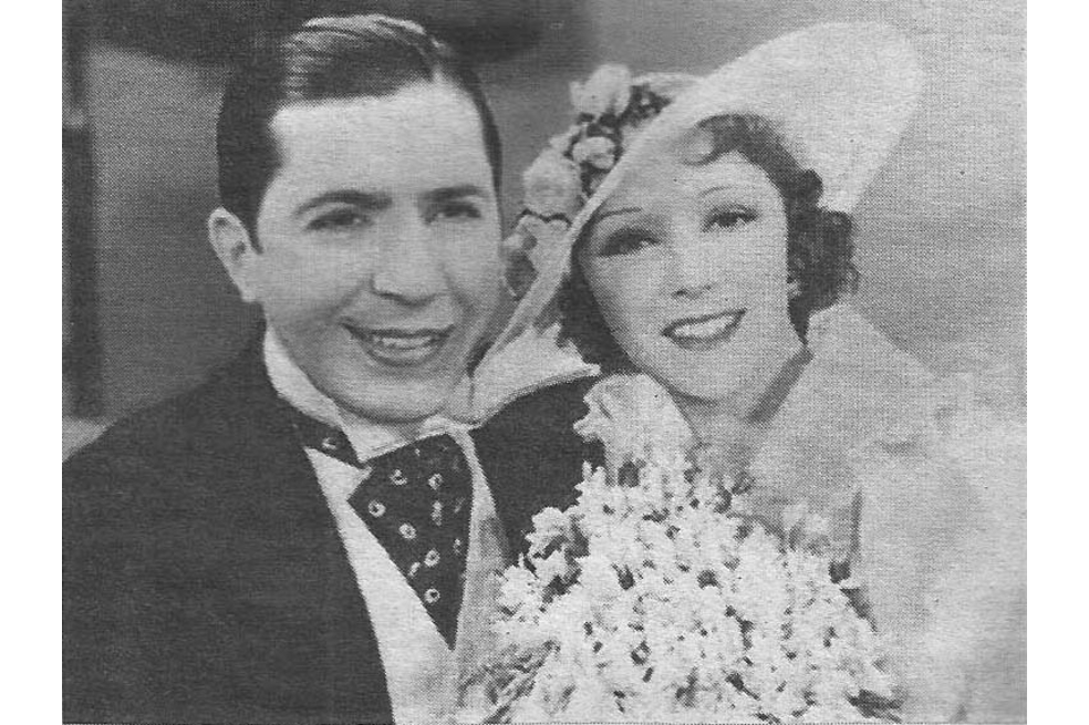 Carlos Gardel y Rosita Moreno, protagonistas del largometraje "El día que me quieras", escrito por Alfredo Le Pera igual que la canción que le dio título al filme.