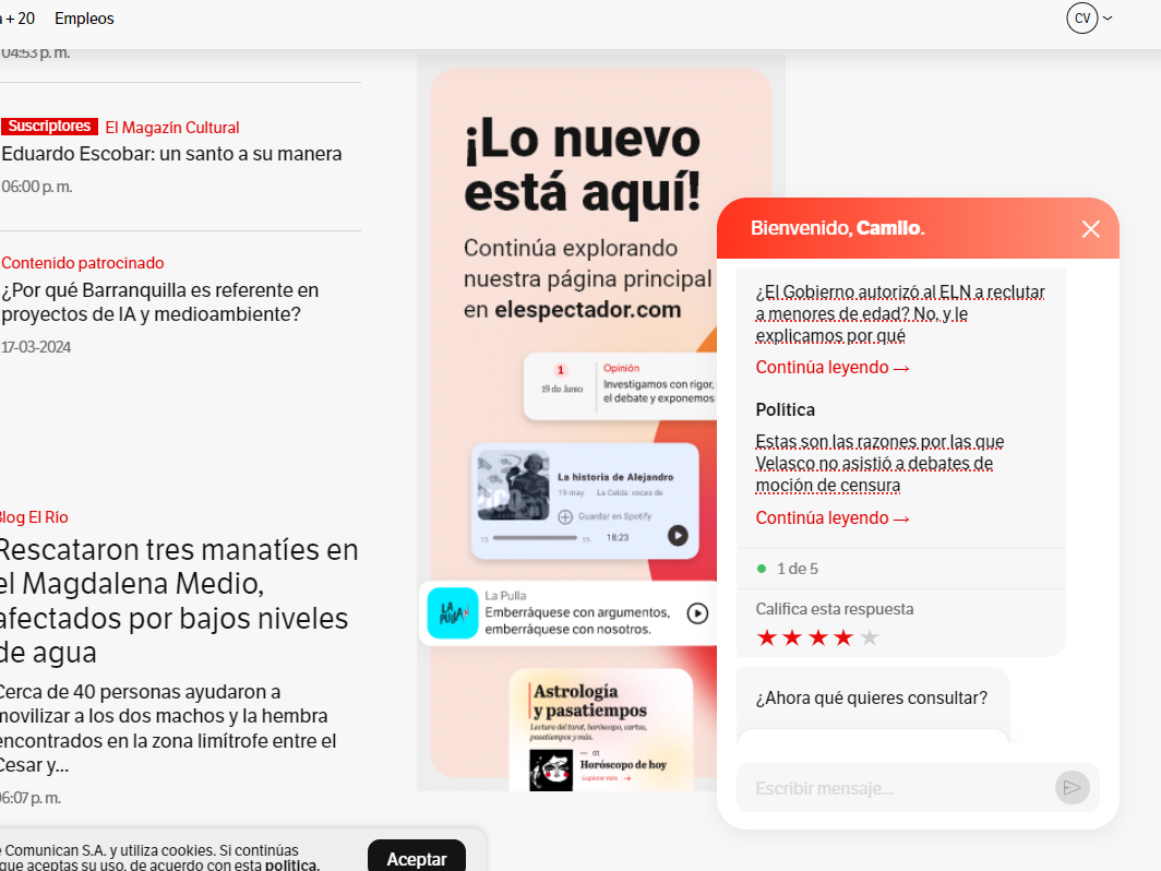ChatBot El Espectador