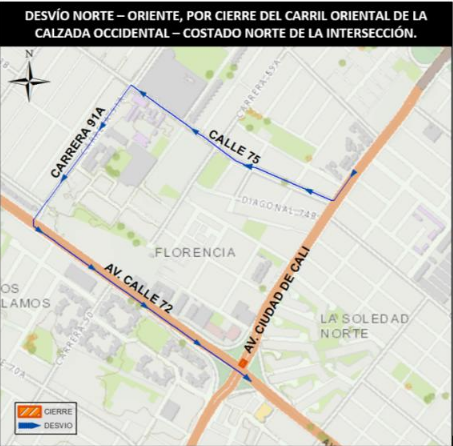 Cabe resaltar que la infraestructura existente para los peatones no tendrá ningún tipo de afectación, por lo que podrán circular con normalidad.