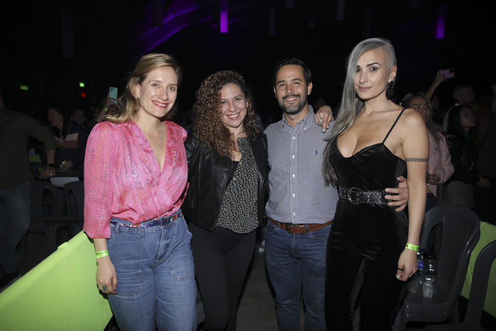 Jimena duque, Nataly Vélez, César Duque y Mónica Zuluaga