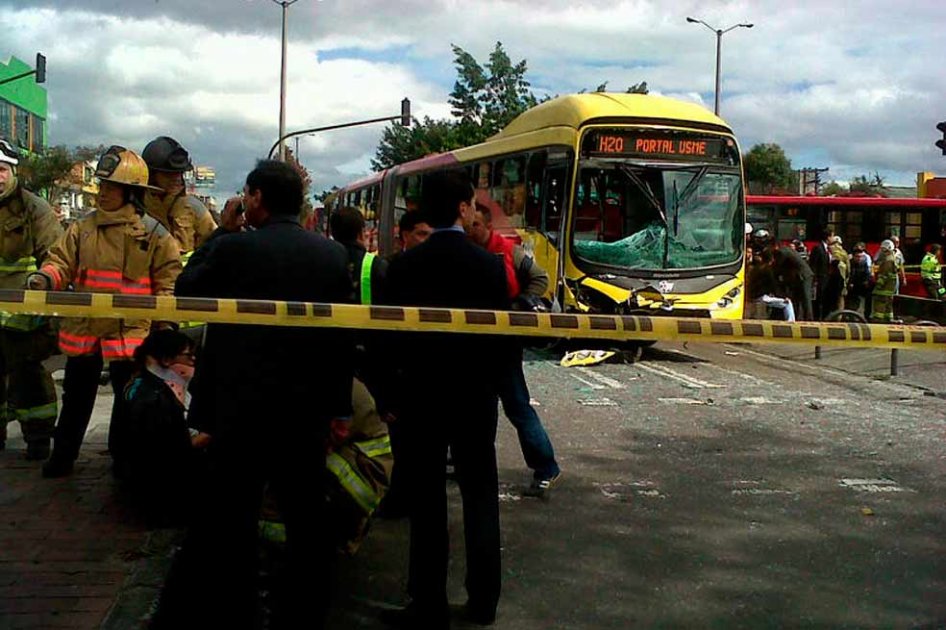 Heridos en accidente de Transmilenio fueron trasladados a centros asistenciales