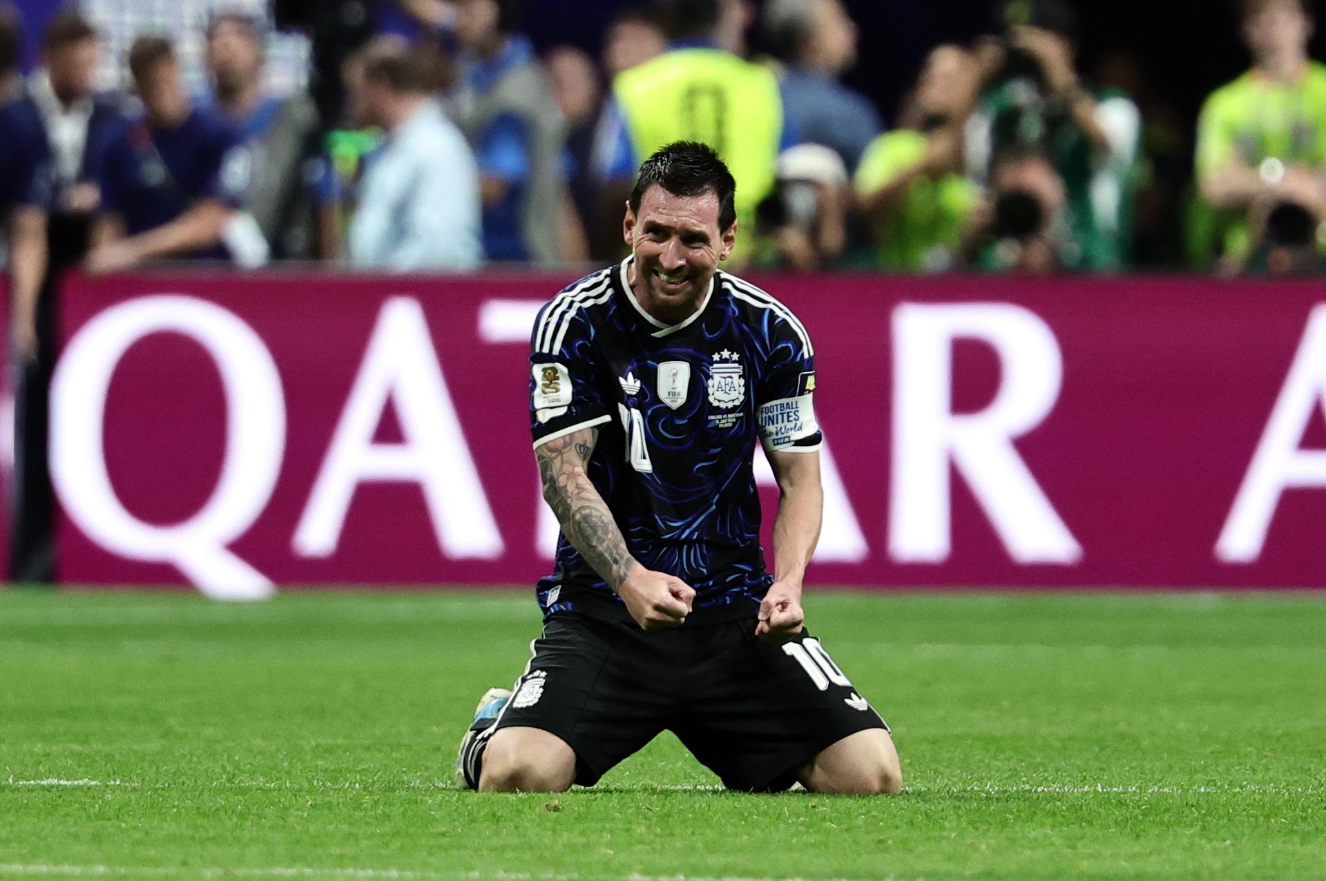 ATLANTA (United States), 15/07/2026.- Lionel Messi of Argentina reacts after the FIFA World Cup 2026 semifinals match England against Argentina, in Atlanta, USA, 15 July 2026. EFE/EPA/RONALD WITTEK
