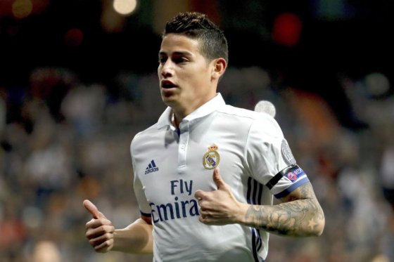 El volante colombiano del Real Madrid, James Rodríguez. / EFE