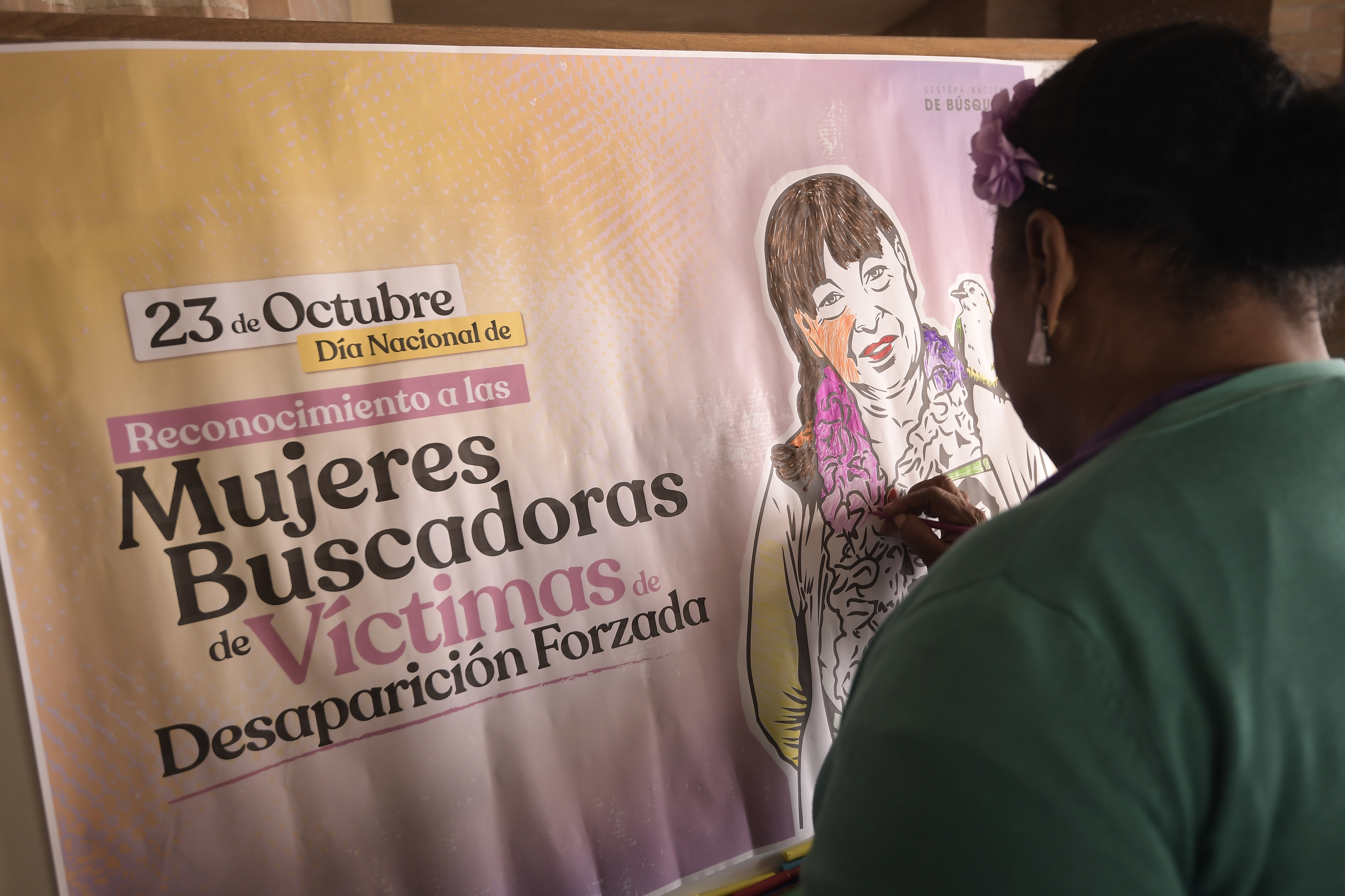 Este 23 de octubre en la U. Nacional, el Sistema Nacional de Búsqueda conmemoró por segunda vez el trabajo de las Mujeres Buscadoras