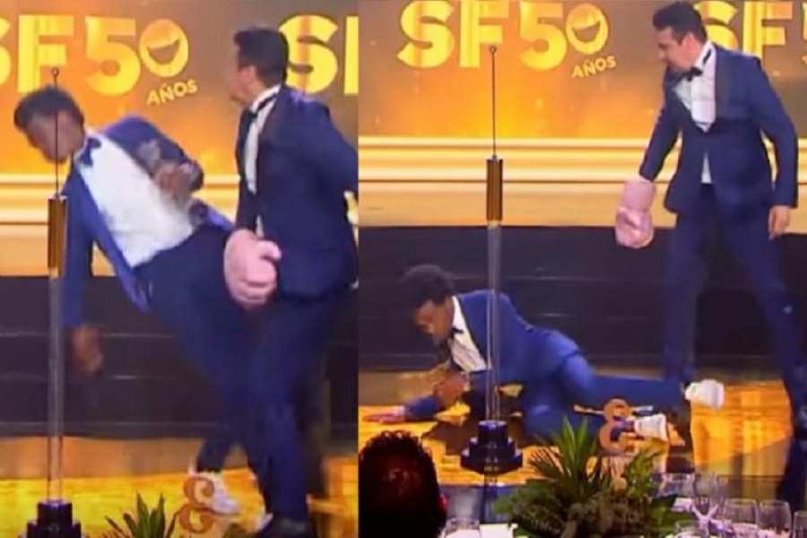 Sábados Felices: Polilla noqueó a Lucumí por chiste sobre ‘La Gorda’ Fabiola
