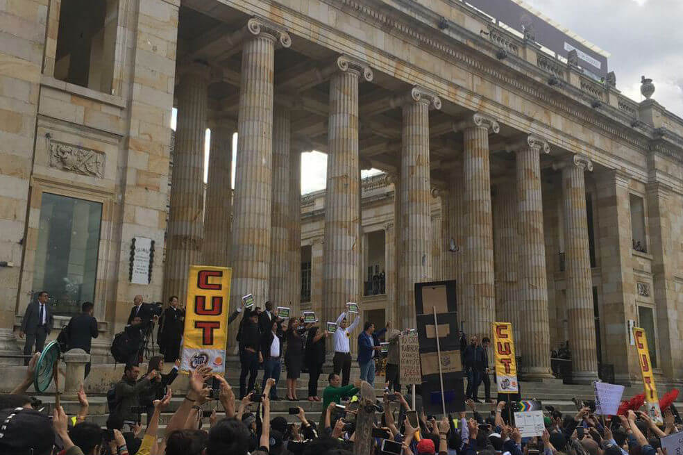 Las marchas del 16D en Bogotá fueron contra de la reforma tributaria