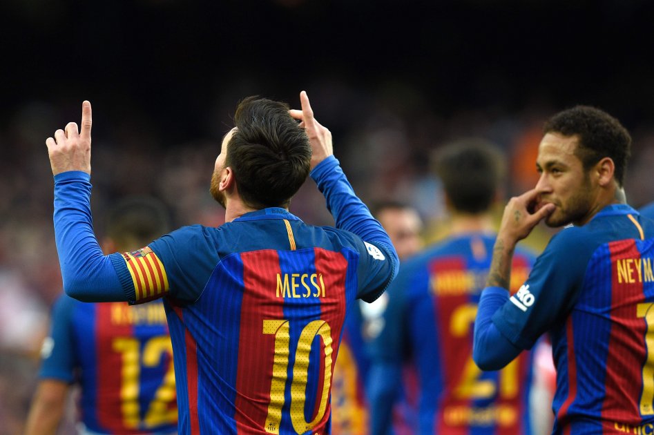Lionel Messi anotó uno de los tantos de la victoria del Barcelona. AFP