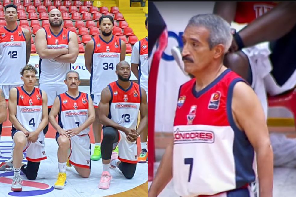 ¡Insólito! Un equipo metió a un jugador de 67 años en la liga de baloncesto colombiana