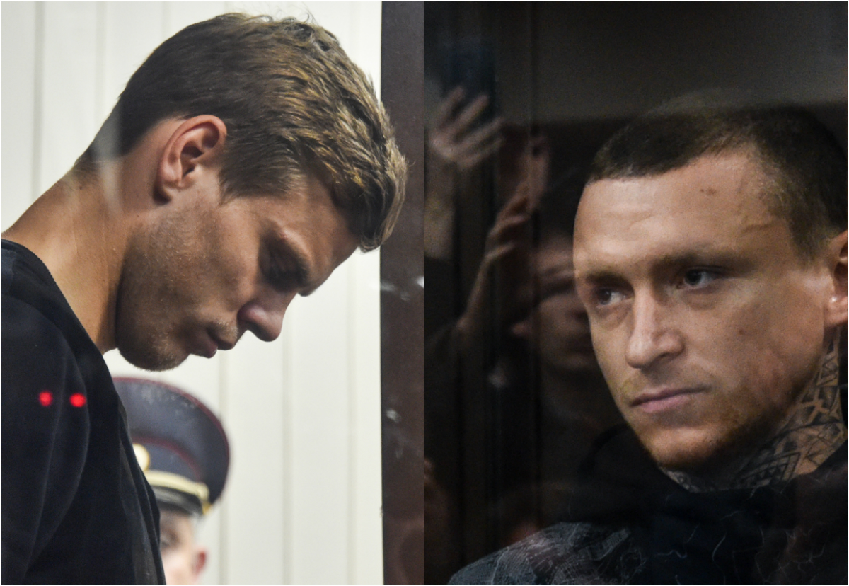 Kokorin y Mamáev, dos estrellas del fútbol ruso, en el patio de la cárcel