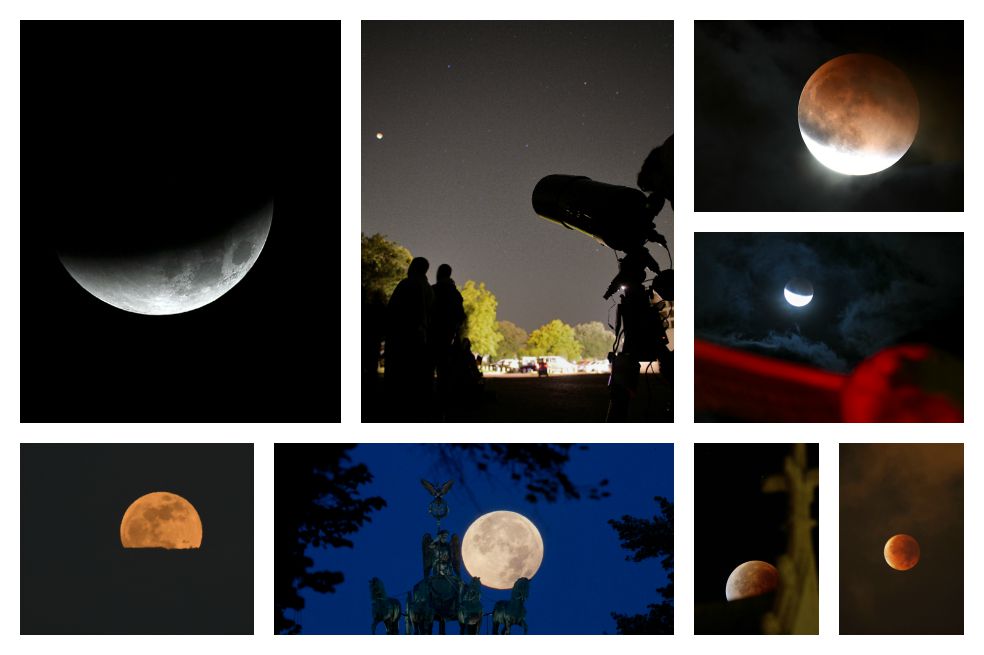 Las mejores imágenes del eclipse total de la superluna
