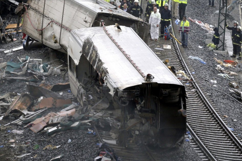 Imagen del lugar del accidente ferroviario./ AFP