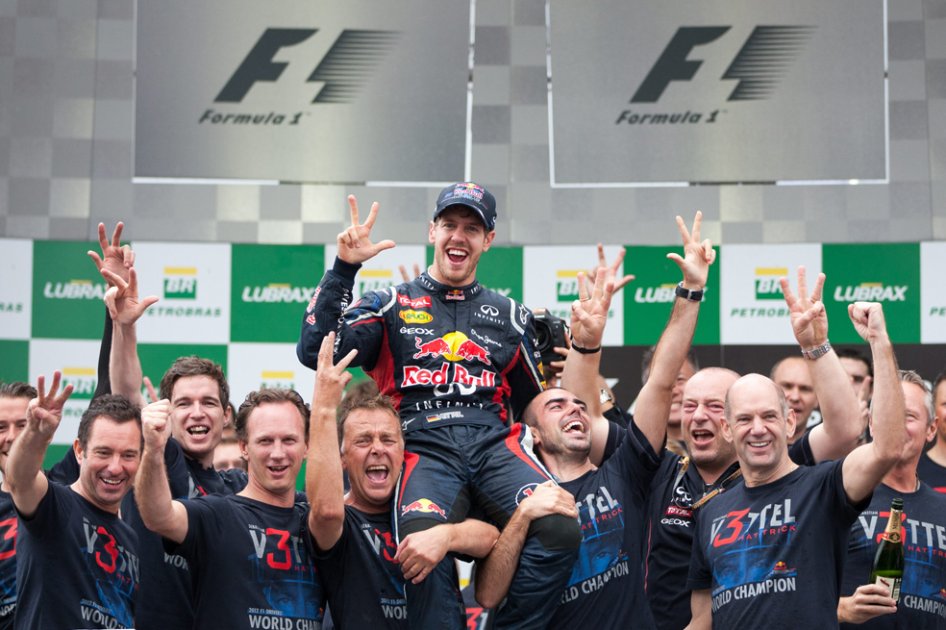 Sebastian Vettel logró el tricampeonato en la Fórmula Uno