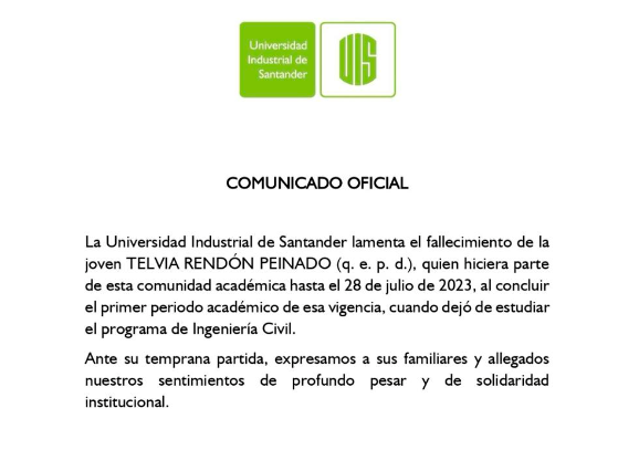 Comunicado de la UIS