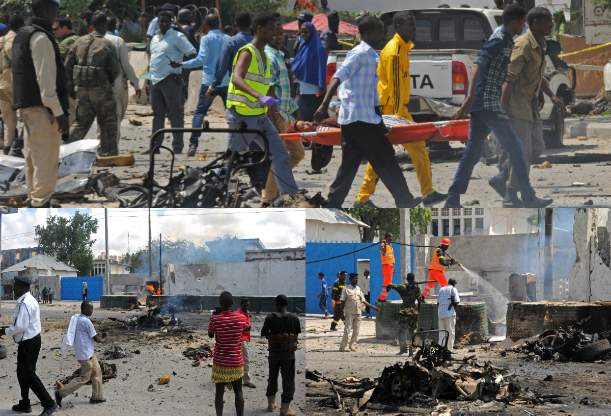 Las impactantes imágenes tras la explosión de un carro bomba en Somalia
