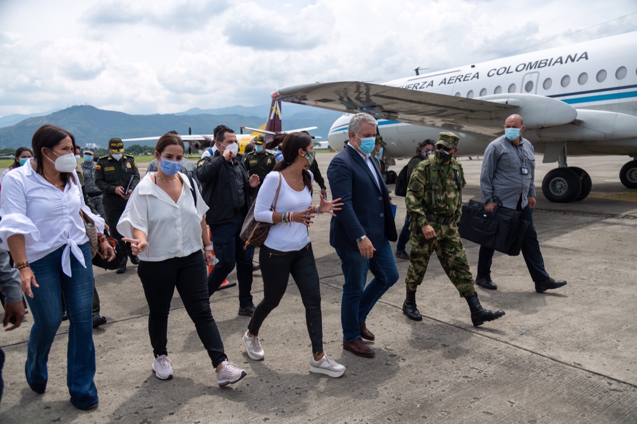 Presidente Iván Duque llegó a Cali de improviso para atender temas sociales y de seguridad
