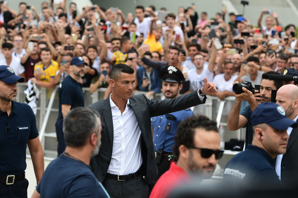 Cristiano Ronaldo fue recibido como una leyenda en la Juventus