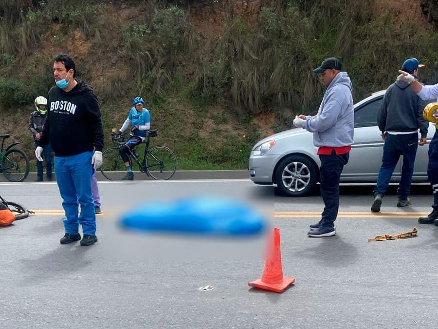 Siniestro en la vía Mosquera-Mondoñedo dejó a un ciclista sin vida