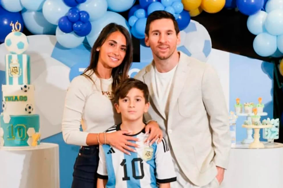 Thiago, el hijo mayor de Messi celebró sus 10 años al estilo gaucho