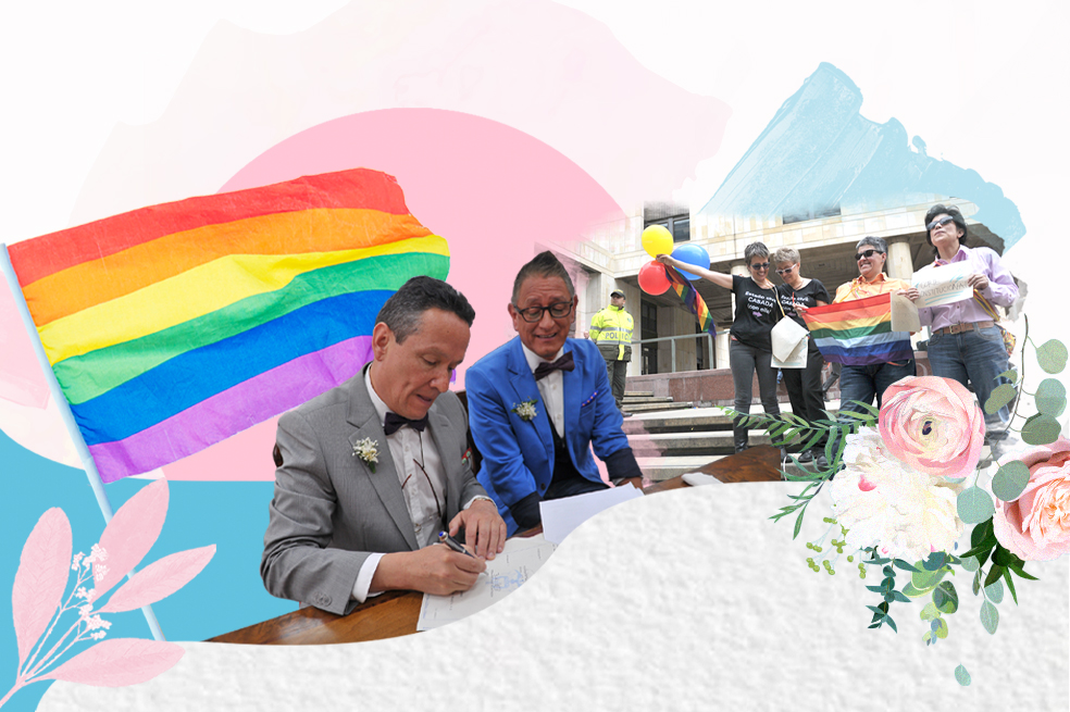 En Colombia, el derecho al matrimonio igualitario no fue un reconocimiento otorgado por la generosidad del Estado, sino el resultado de años de litigios y matrimonios a escondidas. Una historia que muestra las resistencias que rodean al amor y una década de conmemoración de este derecho.