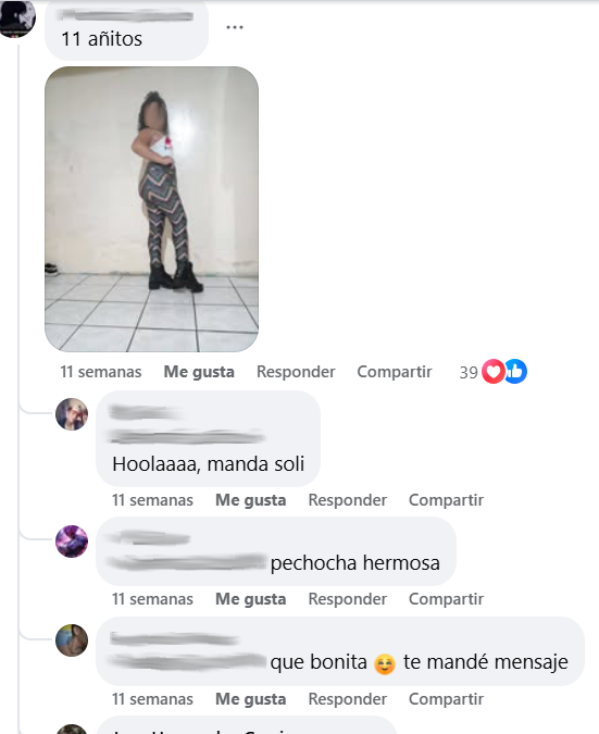 Capturas de pantalla de grupos de Facebook