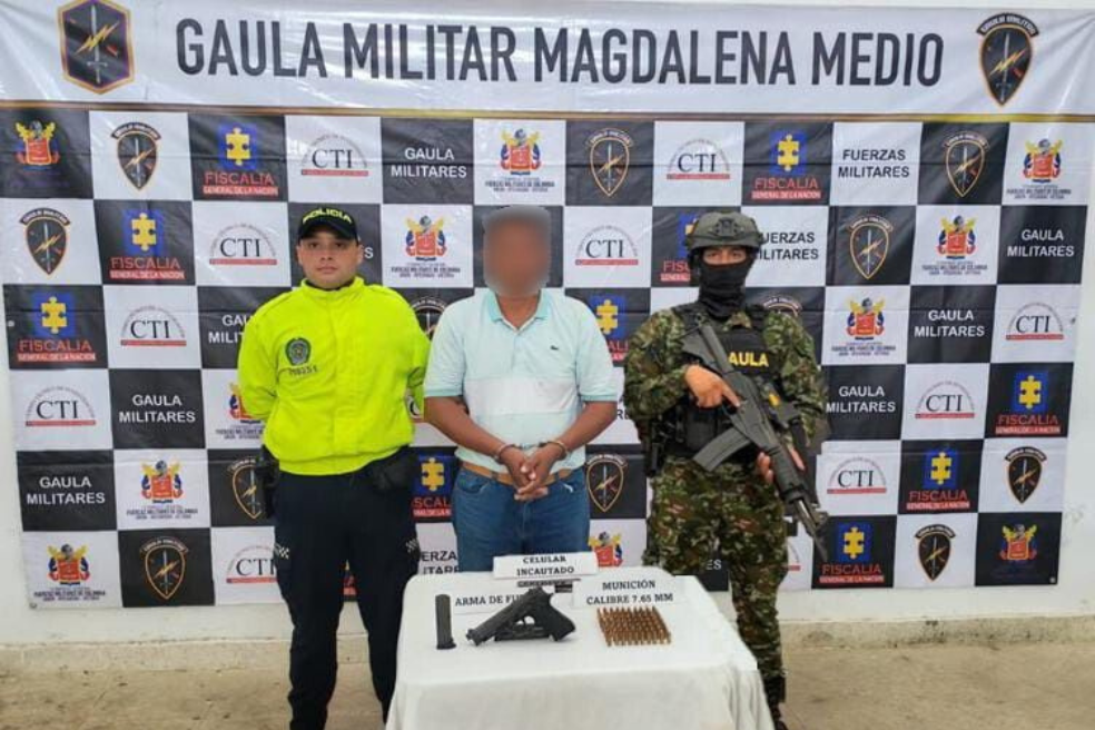 Capturan a alias “Mayimbú”, presunto jefe de las ACSN en el sur del Cesar