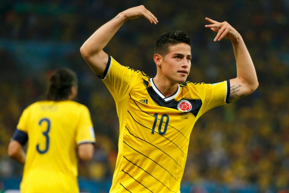 James Rodríguez en la disputa por la Bota de Oro del Mundial