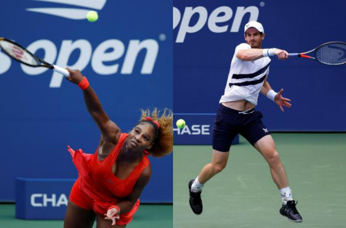 Serena Williams y Andy Murray ganaron en la segunda jornada del US Open