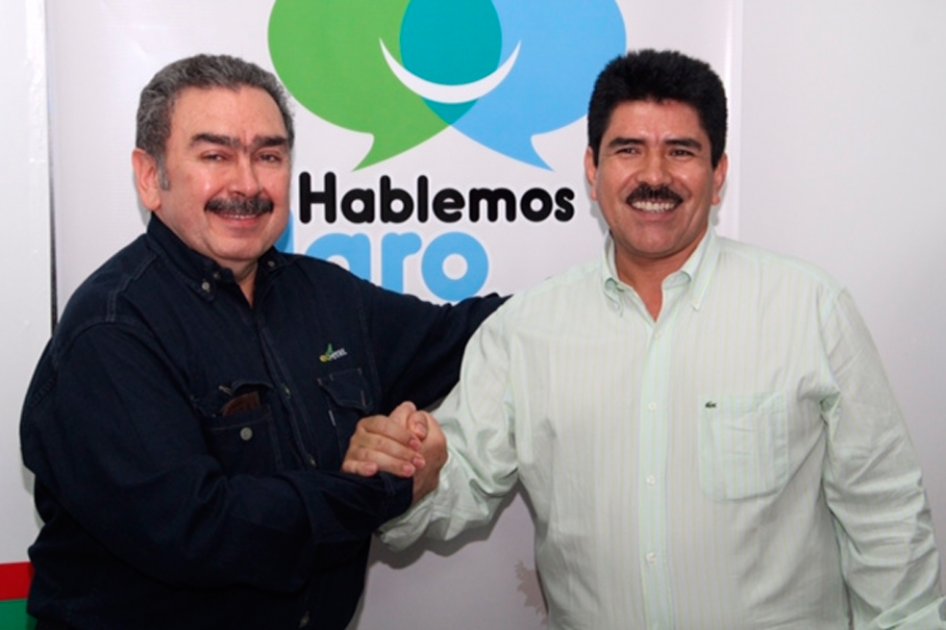 El presidente de Ecopetrol, Javier Gutiérrez, y el gobernador de Casanare, Marco Tulio Ruíz.