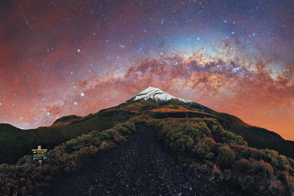 "Kiwi Galáctico”, Monte Taranaki, Nueva Zelanda