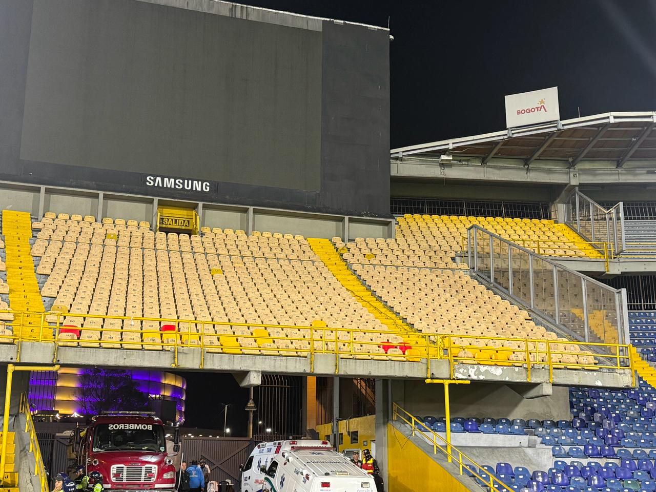 Arreglan la tribuna norte del Campín, tras los disturbios en juego de Santa Fe