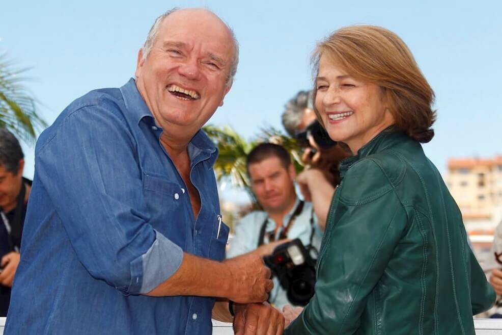 La actriz Charlotte Rampling y el fotógrafo Peter Lindbergh durante la sesión de fotos para 'The Look' en la 64 °versión del Festival de Cine de Cannes.EFE